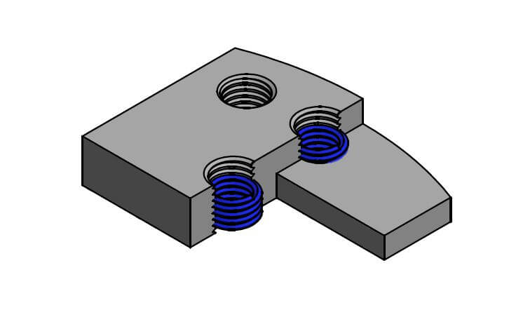 Thread inserts/ thread armouring for 3D printing models